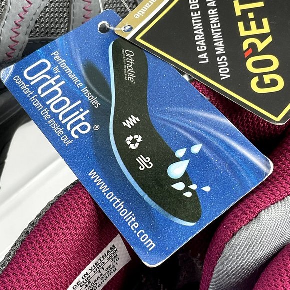 Salomon Boots Womens Sz 9.5 Gray Mauve Hiking Contagrip Ortholite $230 New - Picture 13 of 15